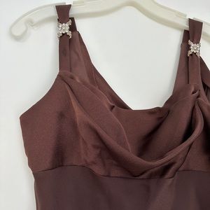 Dark brown evening dress